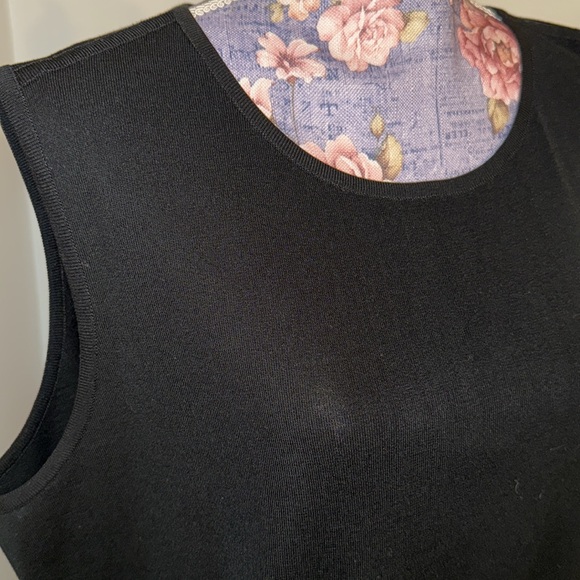 Ming Wang Crew Neck Knit Tank Black Dress 1X - Picture 2 of 5